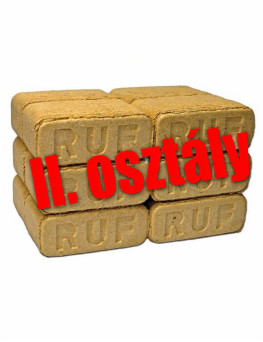 MÁSODOSZTÁLYÚ Tégla alakú keményfabrikett 100% bükk (960 kg/raklap) 