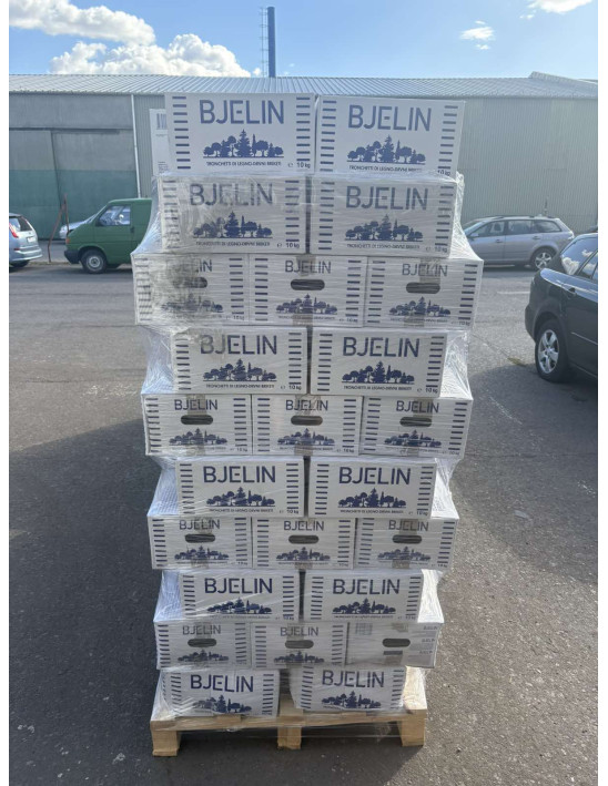 Henger alakú keményfa brikett (990 kg/raklap) - dobozos kivitelben